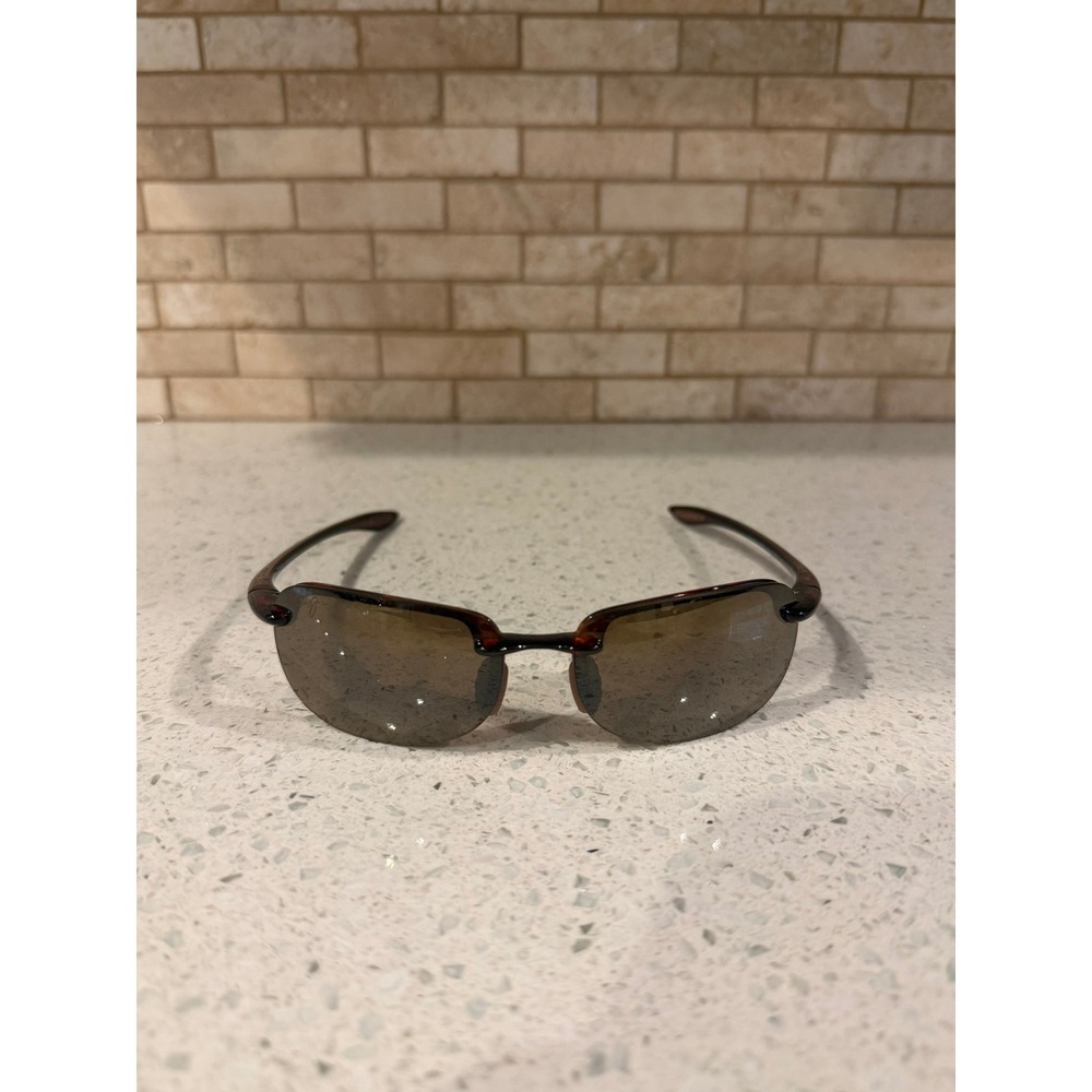 Maui Jim Sandy Beach MJ-408-10 Tortoise Polarized Wrap Sunglasses 56-15-130